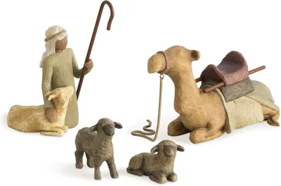 Productafbeelding van Willow tree "Shepherd and stable animals" beeldje