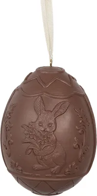Image de Clayre & Eef Pendentif de Pâques Oeuf 11 cm Marron Plastique