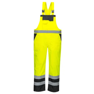Obrázek produktu pro Portwest S488 Contrast Dungarees - nepodšité žlutá/černá Velikost XXXL