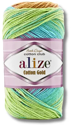 Obrázok produktu pre Alize 1x 100g priadze Bavlna Gold Batik, bavlna s prechodom farieb, vhodná na háčkovanie a pletenie (4530)