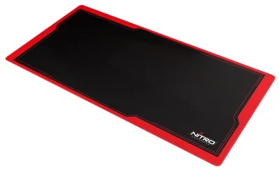 Produktbild von Nitro Concepts DM12, Schwarz, Rot, Einfarbig, Stoff, Gummi, Gaming-Mauspad