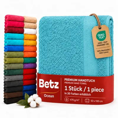 Produktbild von Betz Handtuch PREMIUM 100% Baumwolle 50x100 cm Farbe - ocean