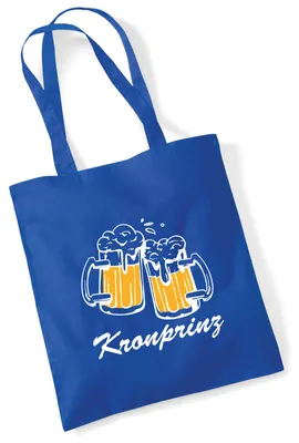 Produktbild von Huuraa Jutebeutel Kronprinz Schützenfest 10 Liter Bright Royal Baumwolle Tasche Geschenkidee
