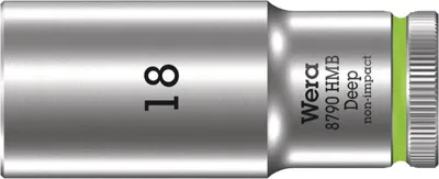 Produktbild von WERA Steckschlüsseleinsatz 3/8" SW 18 Stahl 64 x x 26 mm