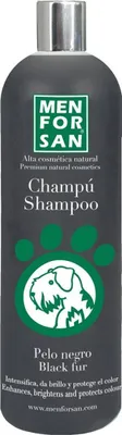 Produktbild von MENFORSAN Schwarzes Shampoo für Hunde, Farbintensivierer, 1L
