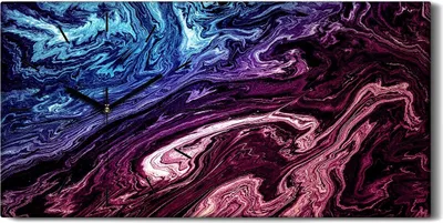 Produktbild von Wandbild Leinwand Bilder mit Uhr Geräuschlos Kunstdruck 60x30 Abstrakte Kunst - schwarze Hände