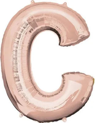 Produktbild von Buchstabe C Folienballon roségold 35cm