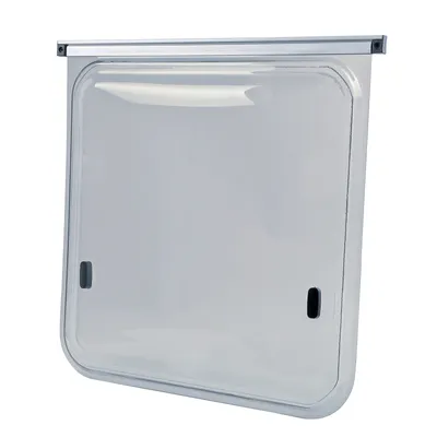 Produktbild von Wohnwagen Seitenfenster 50x50cm | Kederbefestigung | inkl Aussteller | Anthrazit