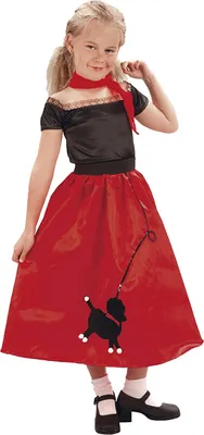 Produktbild von Kinder Rockabilly 50er Jahre Kostüm / Größe: 128-140 (ca. 7-9 Jahre)