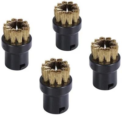 Produktbild von Stahlreinigungsbürsten 4 Stück - Runde Bürstenmengen - Zubehör für Dampfreiniger - Widerstandsfähig und langlebig - Kompatibel mit SC1/SC2/SC3/SC4/SC5/SC7 - Dampfreinigungsaccessoires