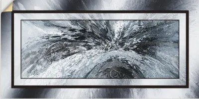 Produktbild von ARTland Wandbild, selbstklebend Schwarz - weiß abstrakt 1 Größe: 150x75 cm