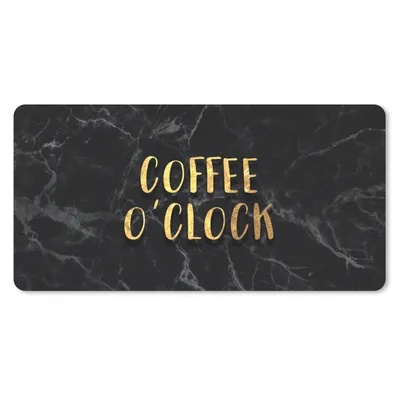 Produktbild von MuchoWow® Mauspad Mousepad Zitat - Kaffee - Gold - Marmor 60x30 cm - Mousepads - Maus Mat - Pad - Mausunterlage - Nachhaltig
