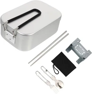 Produktbild von Aluminium Camping-Set mit Faltschalen für Outdoor-Ausflüge