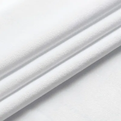 Image de Rideau de velours 140 x 245 cm avec ruban fronceur hydrofuge blanc - 140 x 245 cm