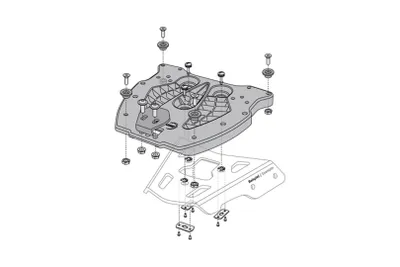 Produktbild von SW-MOTECH 3-Punkt Adapter für QUICK-LOCK Alu-Rack für TRAX
