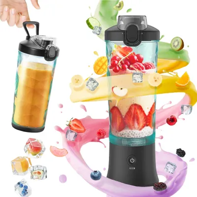 Tragbarer Mixer 600 ml, Smoothiemaker, 6 Klingen, USB-C