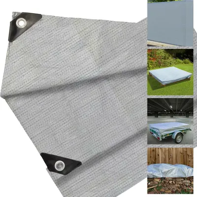 Produktbild von Abdeckplane Protect 90g/m² in Grau - Wasserabweisende Gewebeplane, Größe:4 x 5 m