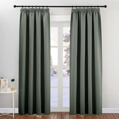 Image de Rideaux occultants thermiques Unyqoos® – Lot de 2, dimensions 140 x 220 cm, 230 g/m², occultation de 85 à 95 %, isolation thermique et acoustique, installation flexible