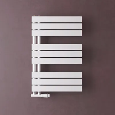Immagine prodotto di doporro Radiatore da Bagno 76x50cm, Radiatore Piatto Termoarredo da Bagno Riscaldamento Elettrico o da Acqua Calda FN Portasciugamani in Acciaio, Bianco