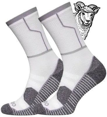 Produktbild von TODO Merino Fahrradsocken Damen und Herren. Merino Rennrad Socken weiß, Winter Radsocken Damen, Fahrradsocken Herren Winter Rennrad Socken (Grigio Snow 39-42)