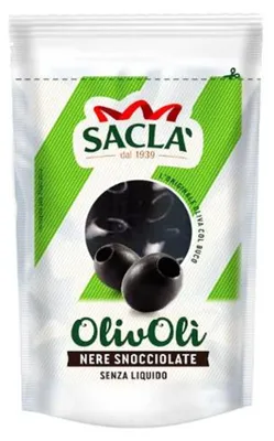 Produktbild von Kernlose und kernlose ganze verpackte Oliven 75g - Sacla