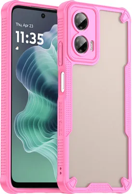 Image de Coque de protection pour Motorola Moto G35 5G, dos mat translucide, étui TPU rose
