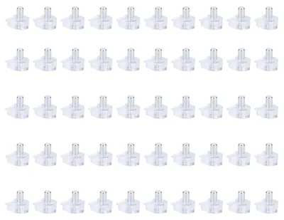 Image de 50 pièces : chevilles transparentes pour étagères, goupilles de fixation, supports, pinces pour armoires, ferrures pour meubles