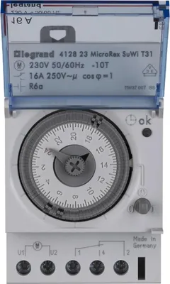 Obrázek produktu pro Legrand MicroRex T31 Su/Wi Plug&Play, denní časovač, automatické nastavení času při uvedení do provozu, 1 ks.