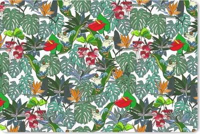 Produktbild von MuchoWow® Schreibtischunterlage Muster - Pflanzen - Dschungel 60x40 cm - XXL Mauspad - Großes Mauspad