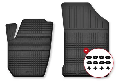 Imagen del producto de Alfombrillas de goma delanteras para Mercedes GLE W292 2015-2019 (SUV) – juego de 2 piezas, negras, a medida – Wielganizator Semi-Universal