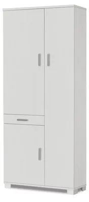 Immagine prodotto di Armadio 3 Ante 1 Cassetto 77x178x34 cm Bianco Fiammato