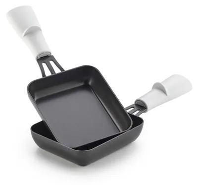 Produktbild von LAGRANGE - Set mit 2 Raclette-Pfännchen, rechteckig, PTFE