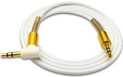 Produktbild von SYSTEM-S Audio Kabel 100cm Stereo AUX Klinke 3,5 mm Stecker zu Stecker Winkel Knickschutz