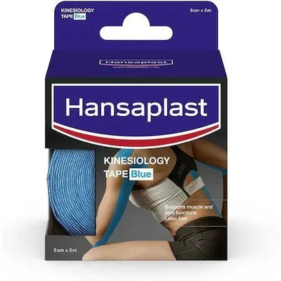 Produktbild von Hansaplast Kinesiology Tape, 5 x 500 cm, Blau, 1 Stück(e)