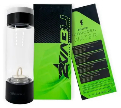 Wasserstoff-Wasserflasche 400 ml, SPE PEM, BPA-frei, Borosilikatglas