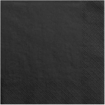 Zdjęcie produktu dla Serwetki trójwarstwowe, czarny, 33x33cm (1 op. / 20 szt.)
