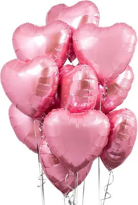 Immagine prodotto di Palloncini a forma di cuore - Palloncini per feste - 20 pezzi - 45,7 cm - Forma: cuore - Colore: rosa - Ideali per: compleanni, matrimoni, San Valentino, decorazioni natalizie