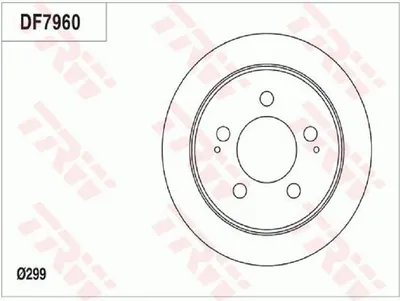 Produktbild von 2x TRW Bremsscheibe DF7960 für SSANGYONG Rexton / Rexton II (GAB_) REXTON W