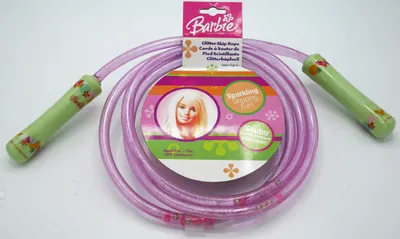 Productafbeelding van Van der Doelen Barbie springtouw, 214 cm lang, met glinsterend touw van kunststof