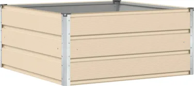 Obrázok produktu pre vidaXL Kvetináč slonová kosť 100 x 100 x 45 cm oceľ