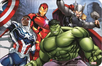 Produktbild von Ultiluxe Avengers Team Platzmatte 43x28 cm für Kinder