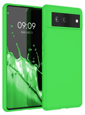 Produktbild von kwmobile Handyhülle für Google Pixel 6 Hülle - TPU Case - Kabelloses Laden - Schutzhülle Cover in Neon Grün