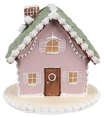 Obrázok produktu pre Clayre & Eef Perníková chalúpka 12 cm Ružová bavlna