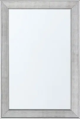 Produktbild von BELIANI Wandspiegel Silber 61 x 91 cm Kunststoff und Glas Rechteckig Klassisch