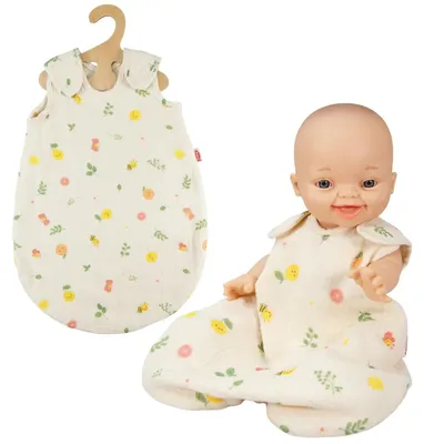 Immagine prodotto di Accappatoio per bambole Heless "Ahoi", bianco, taglia 35-45 cm, design a tema marino