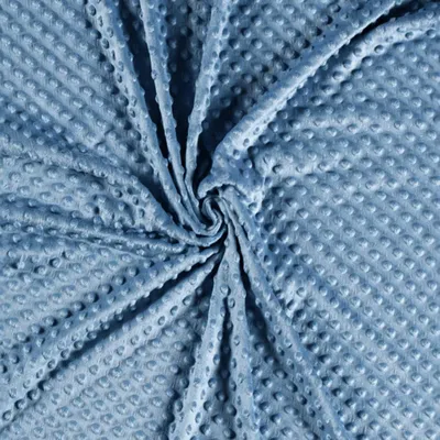 Productafbeelding van Minky-denim met stippen, 50 cm per meter. Tiny - 50 x 150 cm - Blauw | van Craft Loom