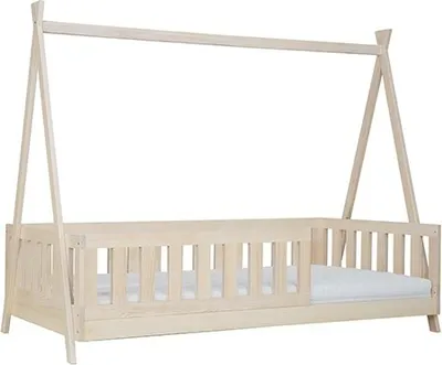 Produktbild von Holzbett Echtes Holz Bett Betten Himmelbett Hotel 90x200 Stil Massive Möbel