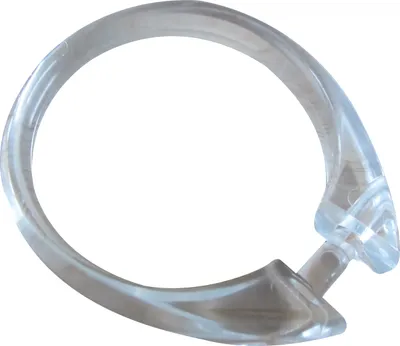 Image de rewagi 10 pièces anneau de rideau de douche, barre de rideau de douche Ø 45 mm - ovale couleur : transparent