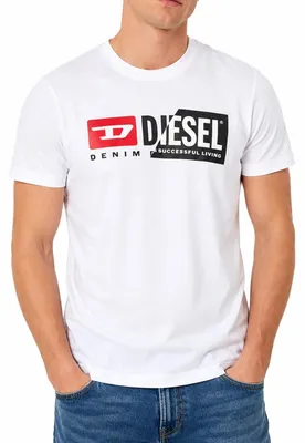 Produktbild von Diesel Herren "T-DIEGO-CUTY MAGLIETTA" T-Shirt Rundhals Weiß