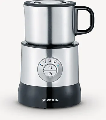 Produktbild von SEVERIN Induktions Milchaufschäumer SM 3583 Temperaturregler 45°, 55°, 60°, 65°C SM 3583 aus Edelstahl, gebürstetschwarzsilber Spuma 700 Milchaufschaeumer Elektrisch Induktion Milchaufschaeumer Milchaufschäumer Elektrisch Milchaufschäumer Milchschäumer Induktion Induktions-milchaufschäumer Elektrischer Milchaufschäumer Milchschäumer
